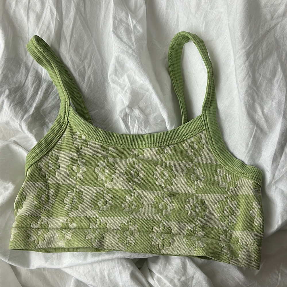 green tank top bra